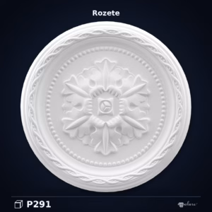 Rozetă de Tavan din Poliuretan 30x30 cm Model Motif Foliar P291