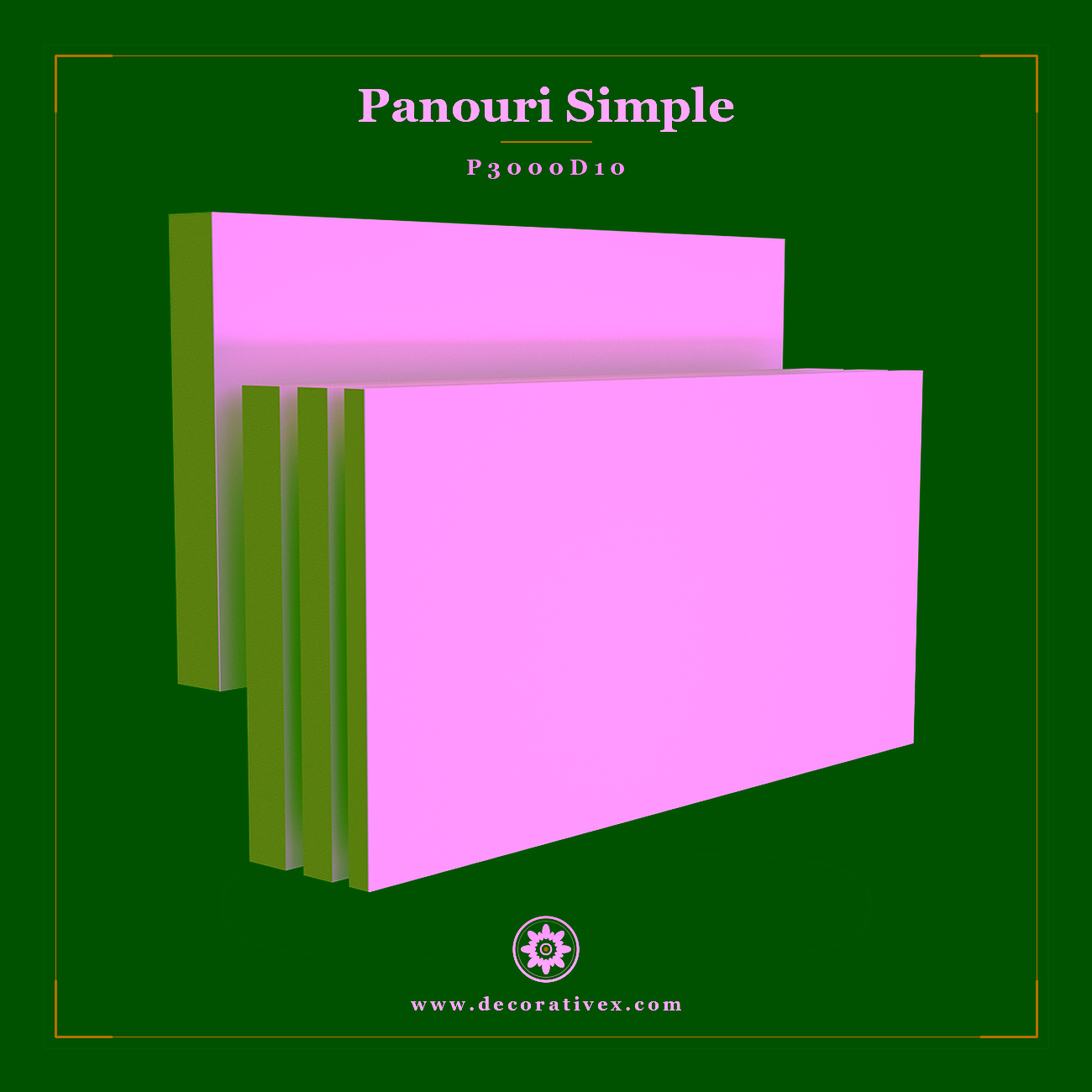 Panou Decorativ Perete Poliuretan 3D Relief 72×146 cm