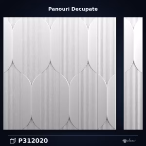 Panou decorativ din poliuretan cu reliefuri curbate 120x20 cm