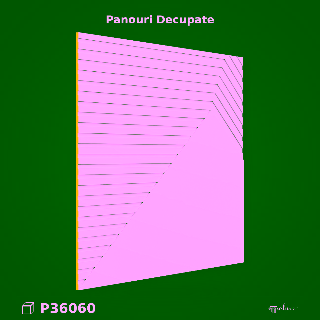 Panou Decorativ Poliuretan 60×60 cm Decupat Geometric P36060