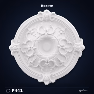 Rozetă Decorativă de Tavan din Poliuretan 44x44 cm pentru Candelabru
