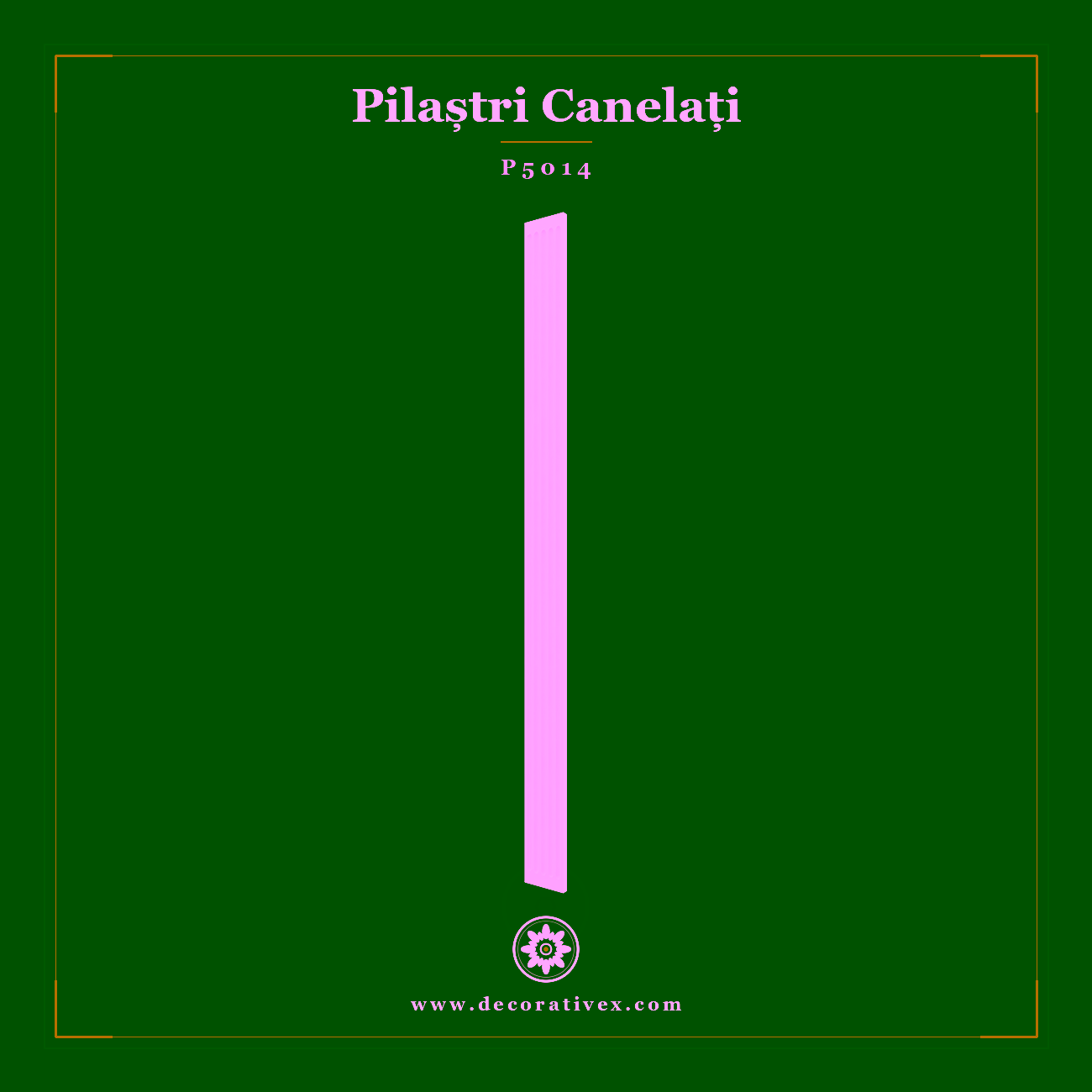 Pilastru Canelat 2x14x200 cm din Poliuretan