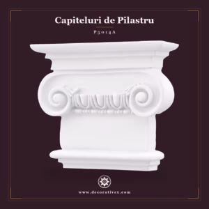 Capitel Pilastru Poliuretan 7x22x19 cm Model Ionic