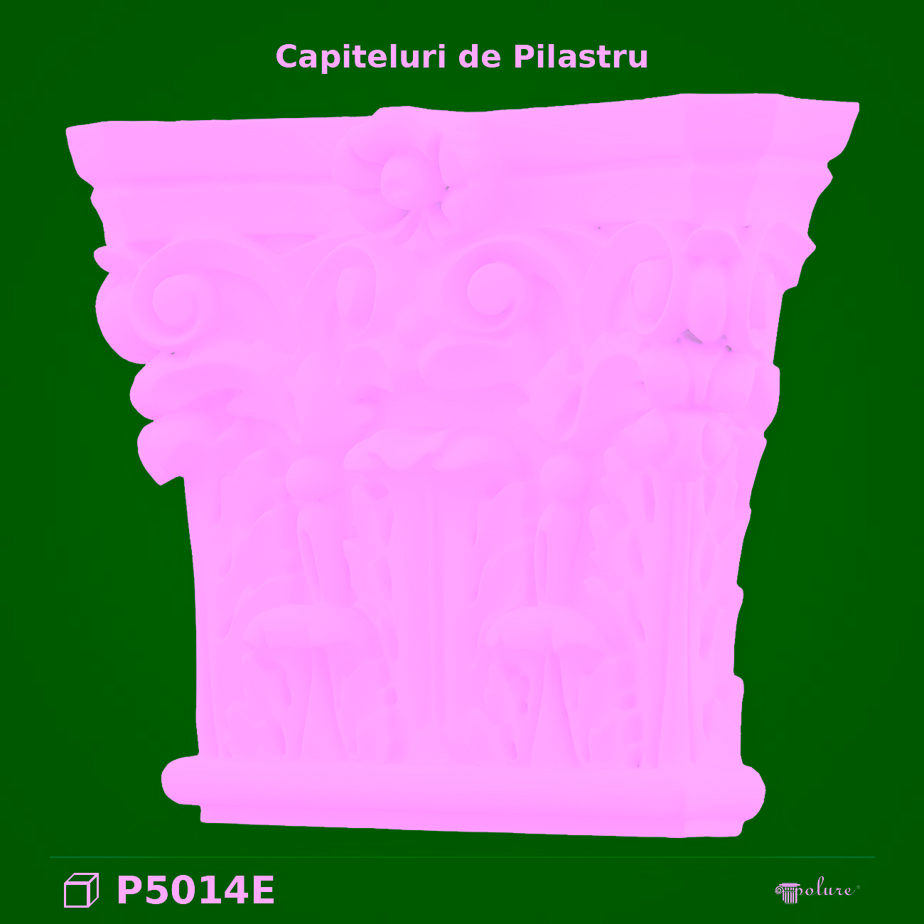 Capitel Pilastru Poliuretan Decorativ 5x20x17 cm