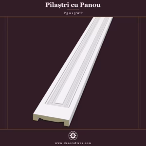 Pilastru Poliuretan 3x15x240 cm cu Panou Decorativ Neted