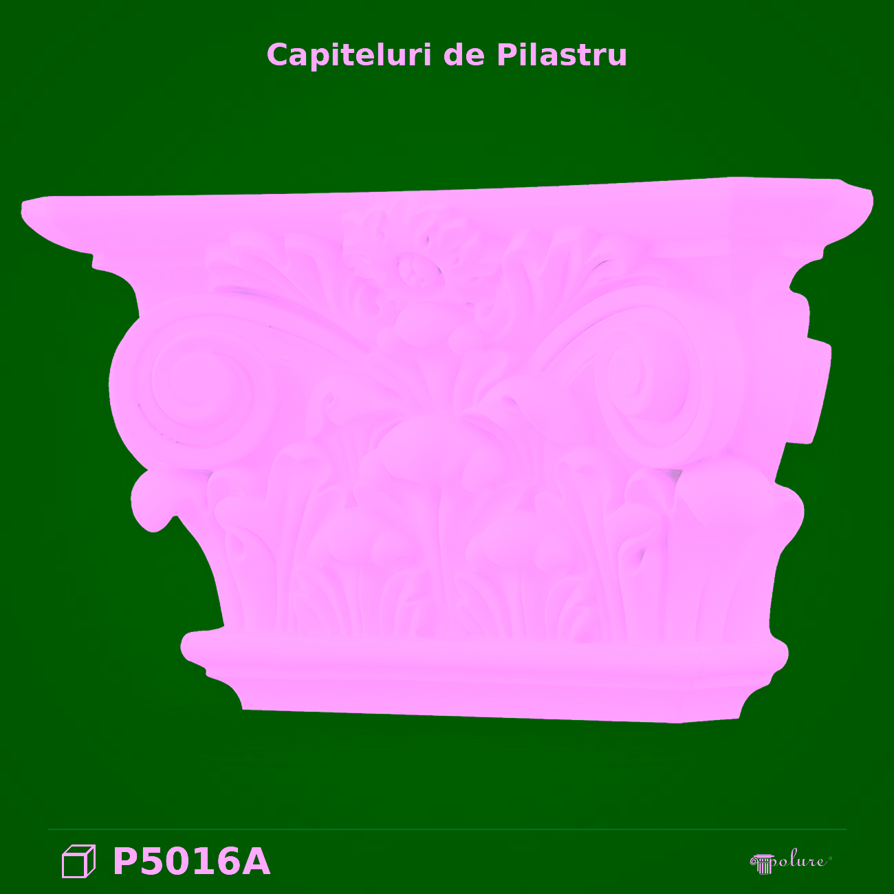 Capitel Pilastru Poliuretan Model Clasic 9x31x18 cm