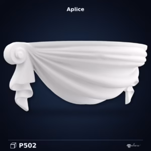 Aplică Decorativă Poliuretan Design Draperie 20x50 cm