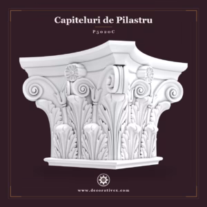Capitel Pilastru Poliuretan Decorativ Sculptat 36x36 cm