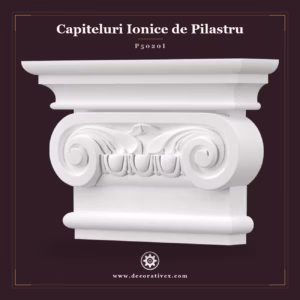 Capitel Pilastru Ionic Poliuretan 7x28x19 cm Decorativ