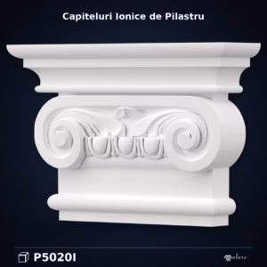 Capitel Pilastru Ionic Poliuretan 7x28x19 cm Decorativ