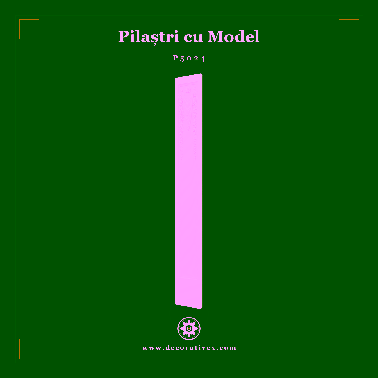 Pilastru Decorativ Poliuretan cu Relief Clasic 5x24x197 cm