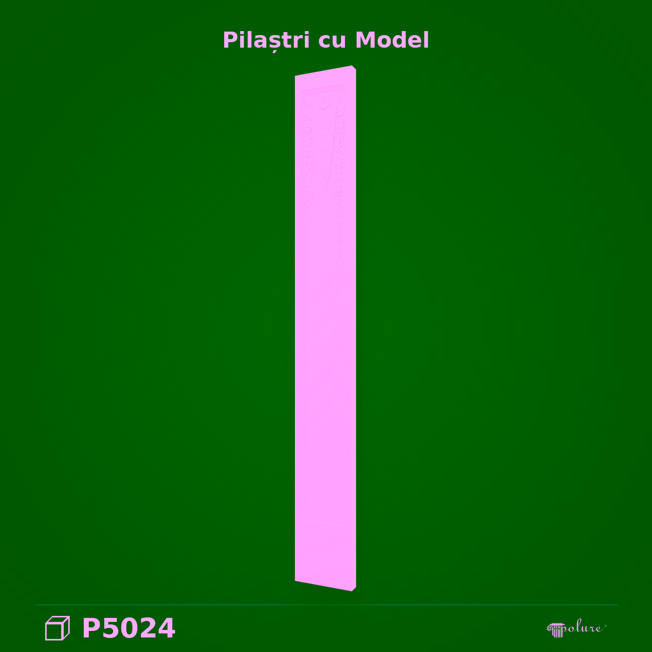 Pilastru Decorativ Poliuretan cu Relief Clasic 5x24x197 cm
