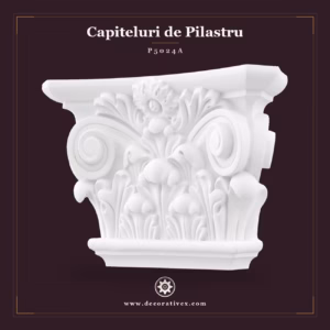 Capitel Pilastru din Poliuretan 13x43x31 cm cu Acant