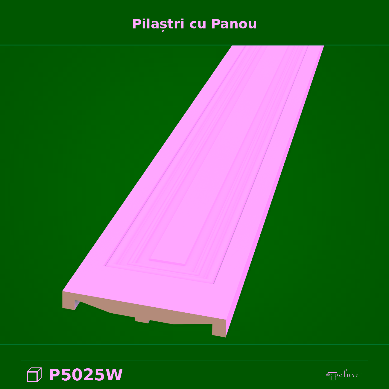 Pilastru Decorativ din Poliuretan 25×240 cm cu Panel Drept
