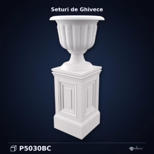 Soclu si Vaza Decorativa din Poliuretan 48x48x107 cm