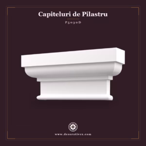 Capitel Pilastru Decorativ 10x43x19 cm Poliuretan
