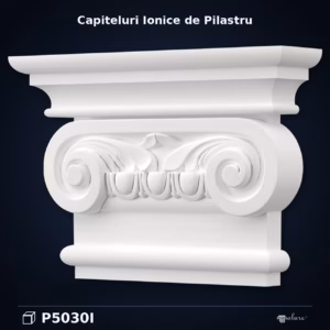 Capitel de Pilastru Poliuretan Ionic 9x42x29 cm