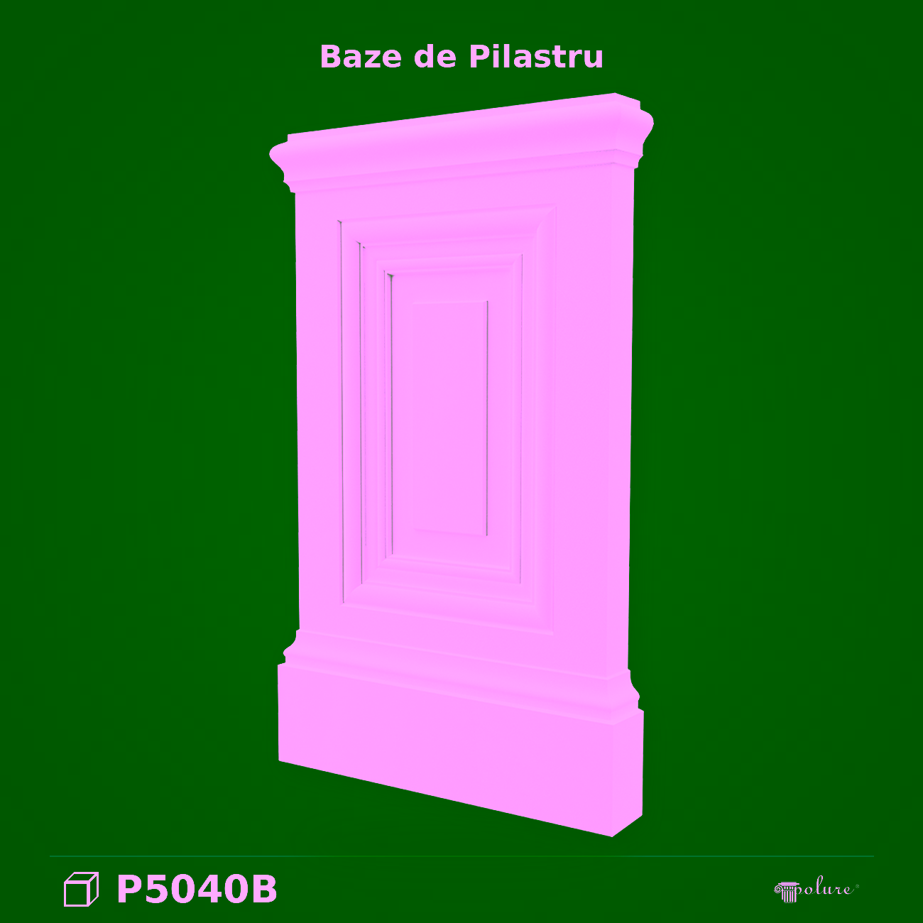Bază Pilastru Poliuretan 7x45x75 cm Profilat