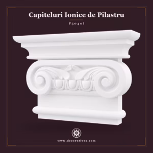 Capitel Pilastru Ionic din Poliuretan 15x60x41 cm