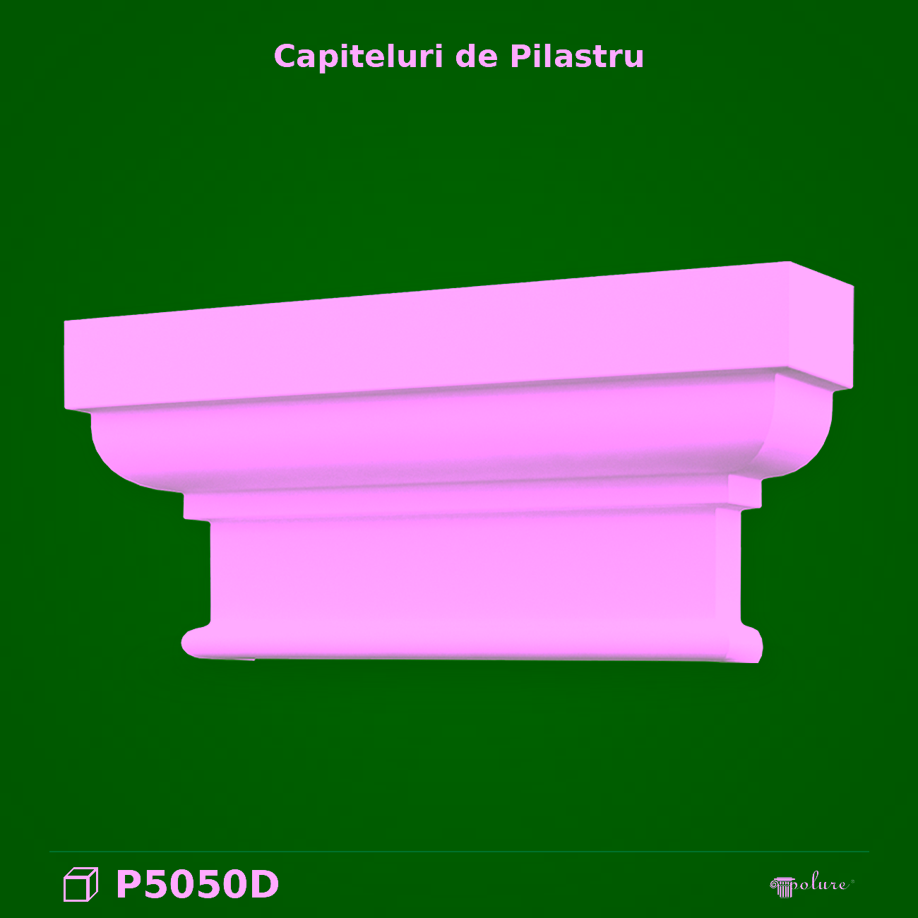 Capitel din Poliuretan pentru Pilastru 15x69x32 cm