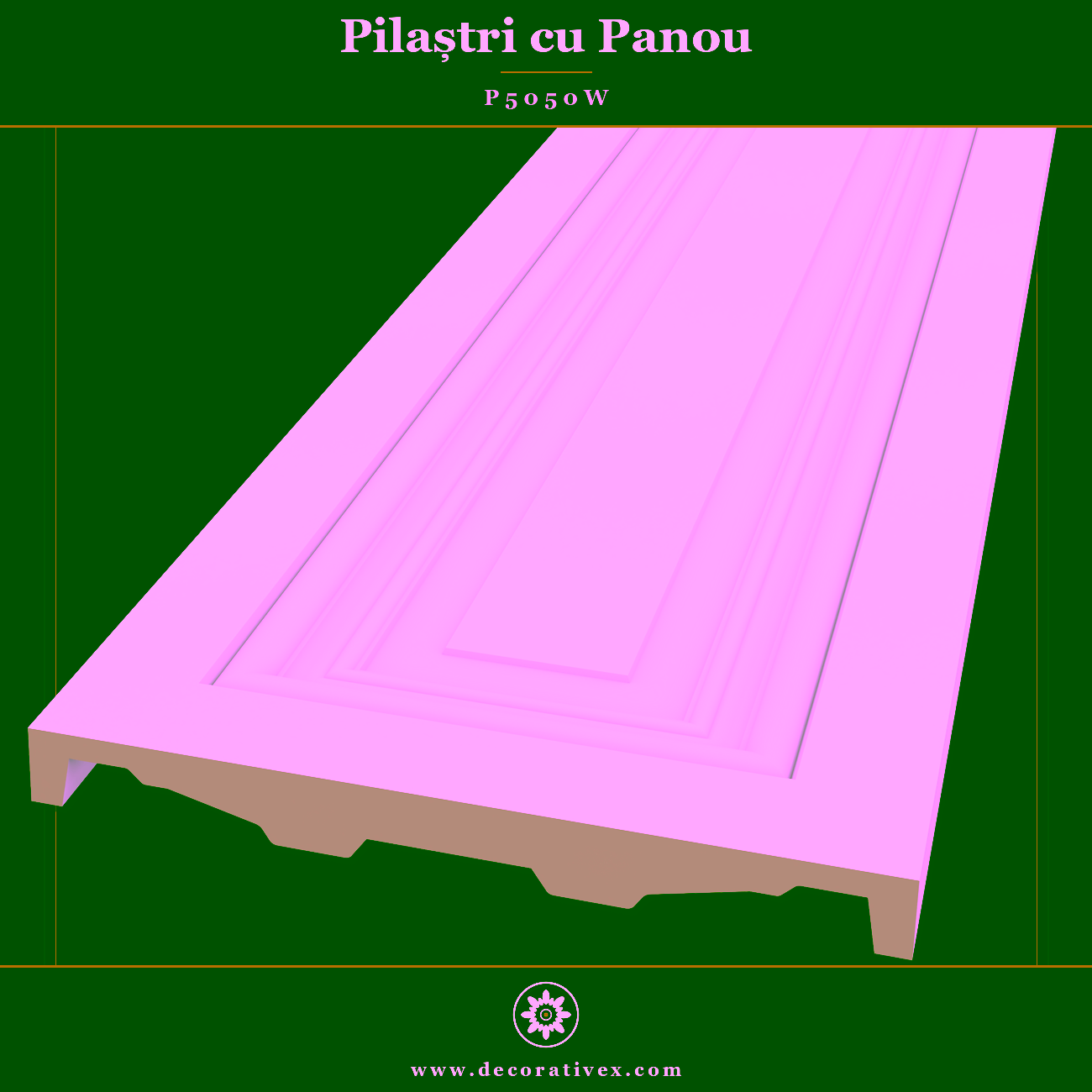Pilastru din Poliuretan Panou Decorativ 5x50x240 cm