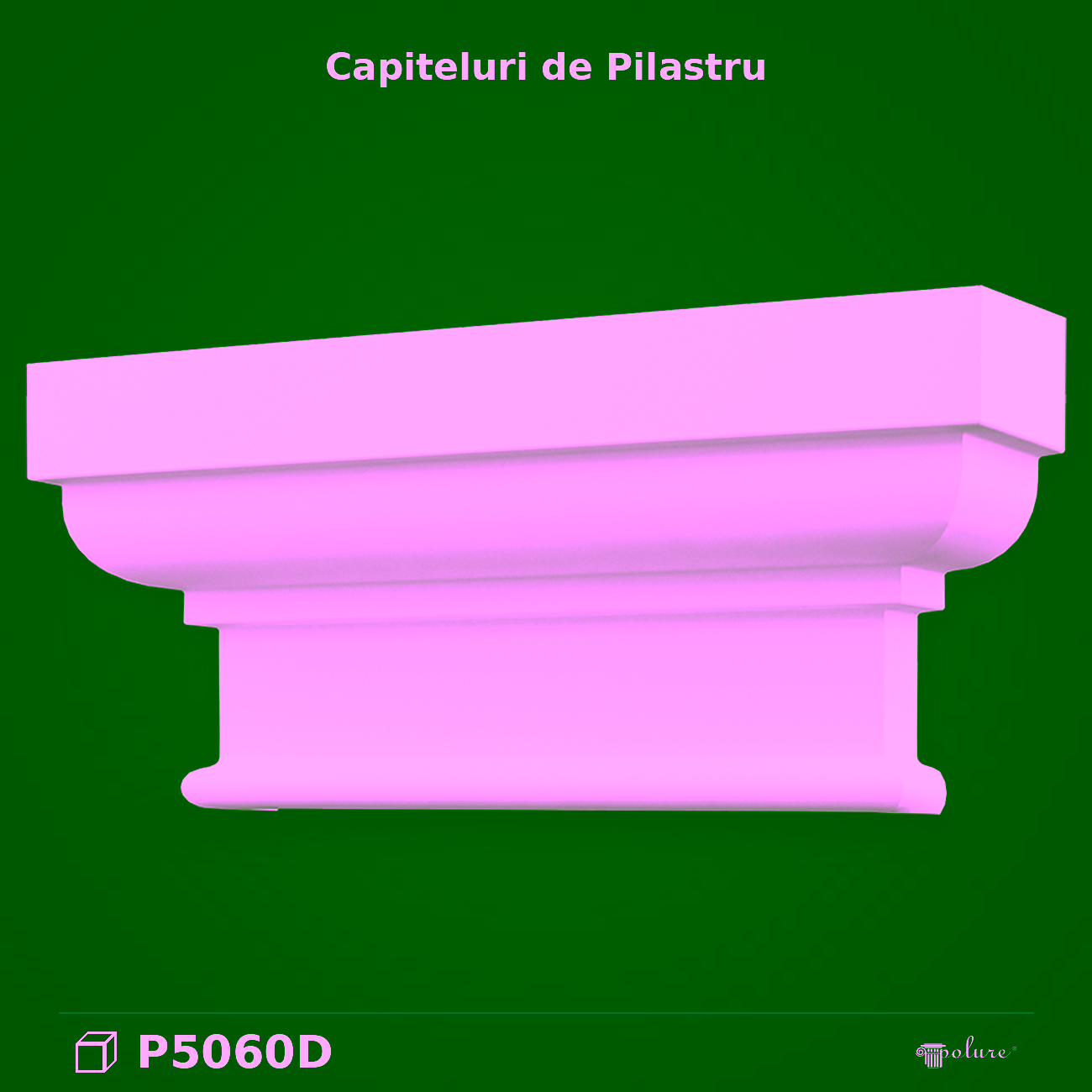 Capitel Pilastru Din Poliuretan 19×84 cm Decorativ