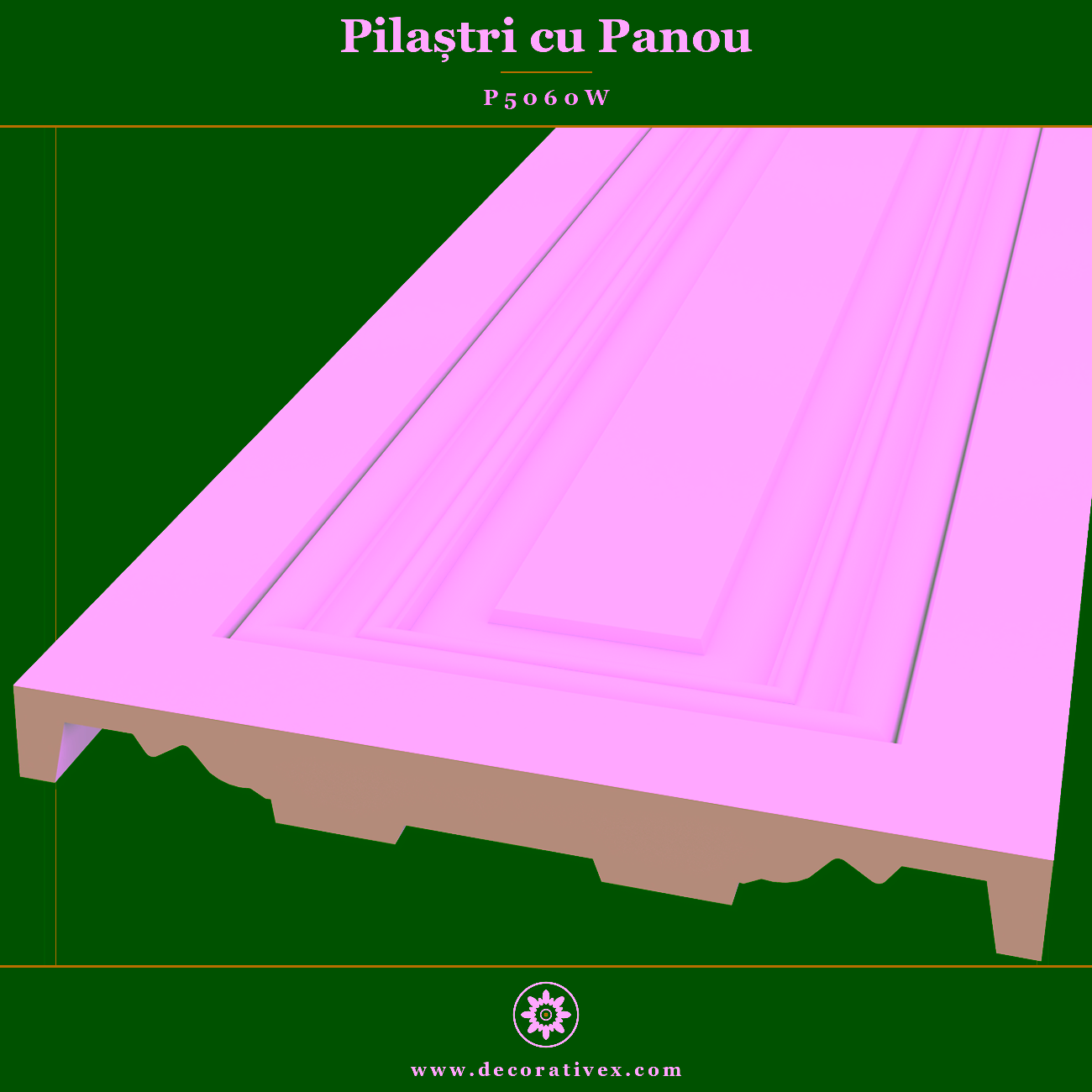 Pilastru Poliuretan Panou Decorativ 7x61x240 cm