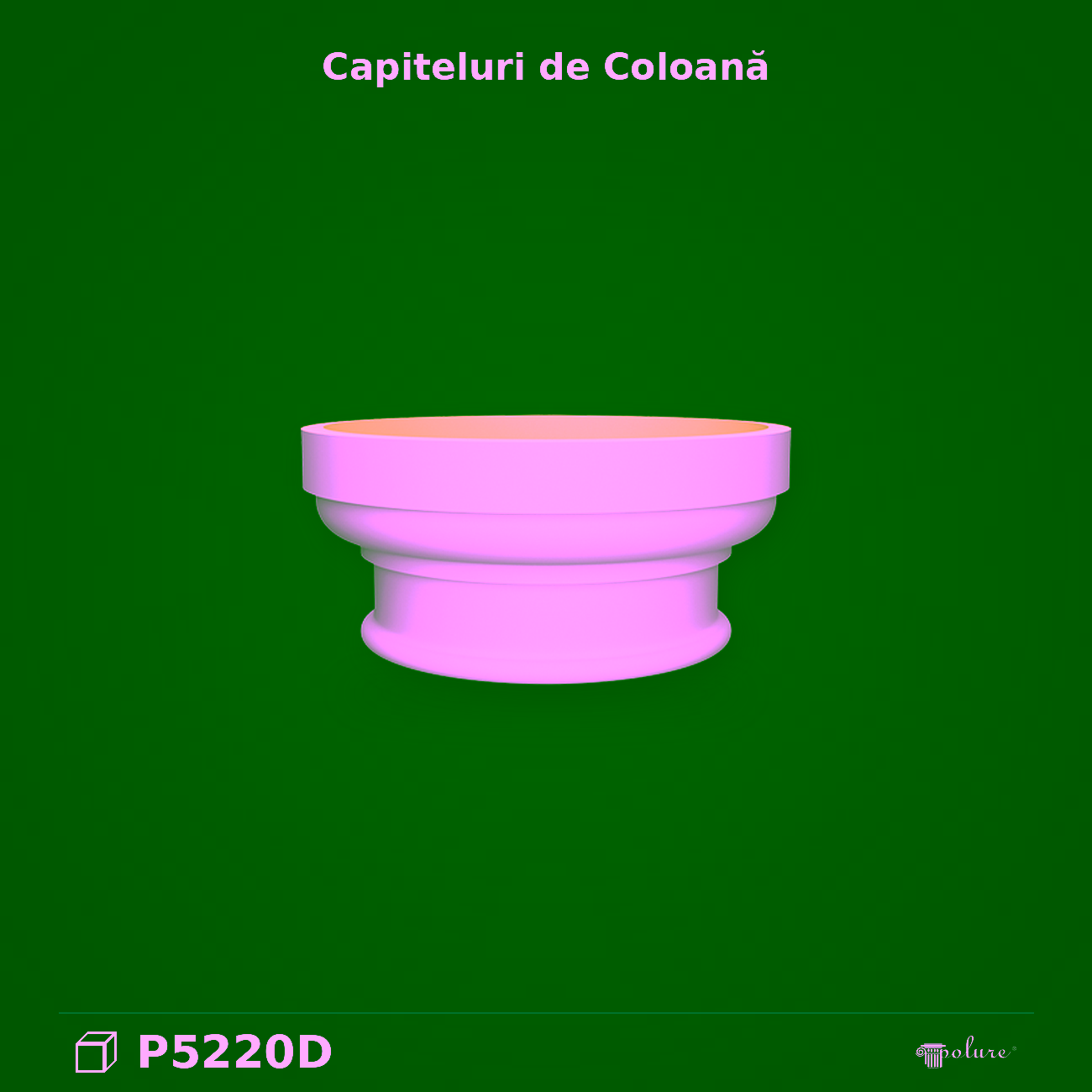 Capitel Stalp Clasic din Poliuretan 28x28x12 cm