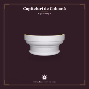 Capitel Poliuretan Semicoloană Semicirculară 14x28 cm
