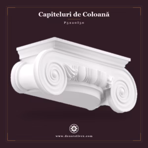 Capiteliu Stâlp din Poliuretan Stil Ionic Volute 12x32 cm