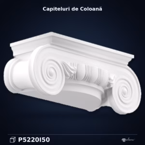 Capiteliu Stâlp din Poliuretan Stil Ionic Volute 12x32 cm