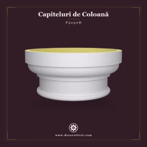 Capitel Coloană Poliuretan 43x43x19 cm cu Frunze Acant