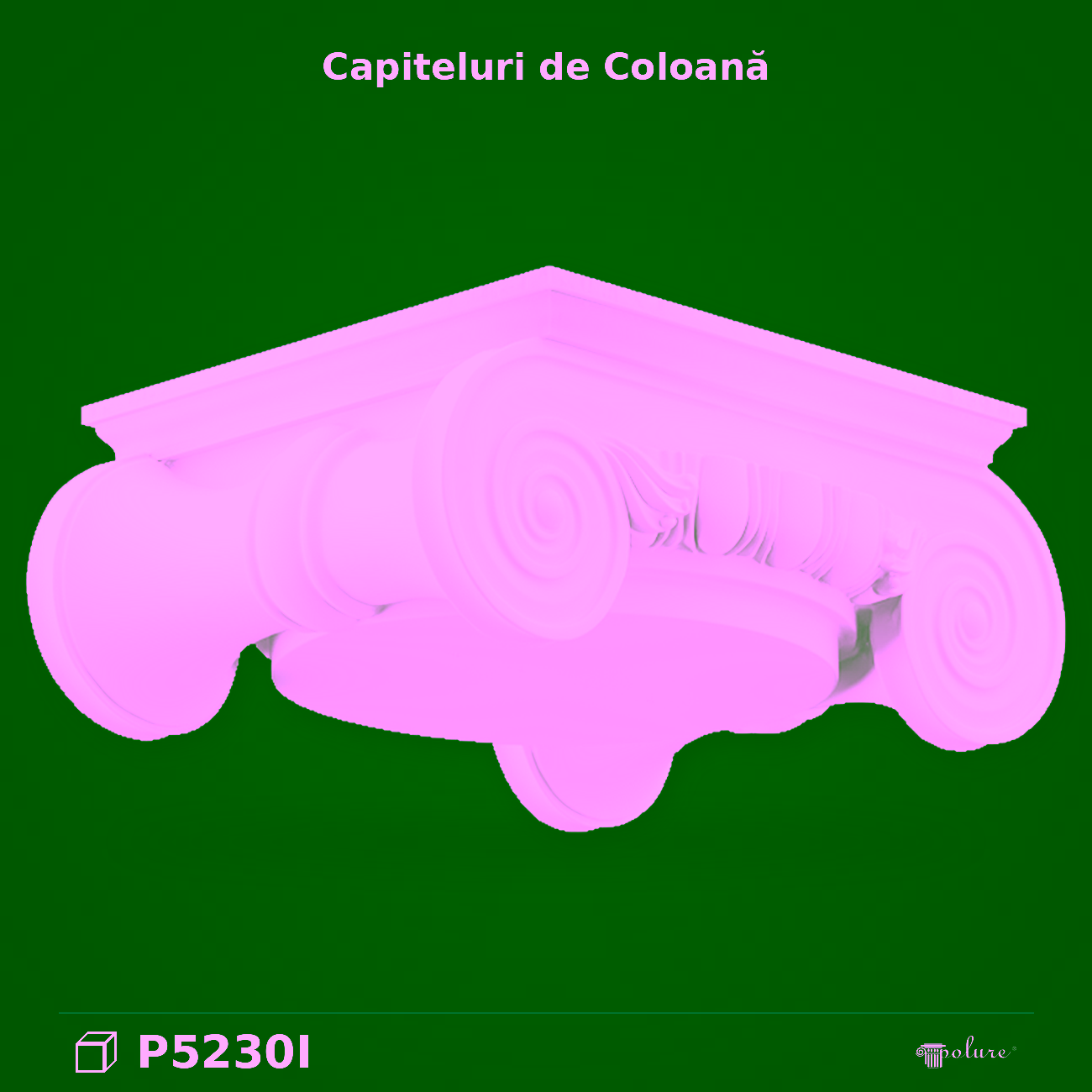 Capitel Ionic din Poliuretan 36x47x19 cm Decorativ