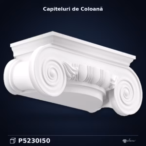 Capitel Ionic din Poliuretan pentru Coloană 18x47 cm
