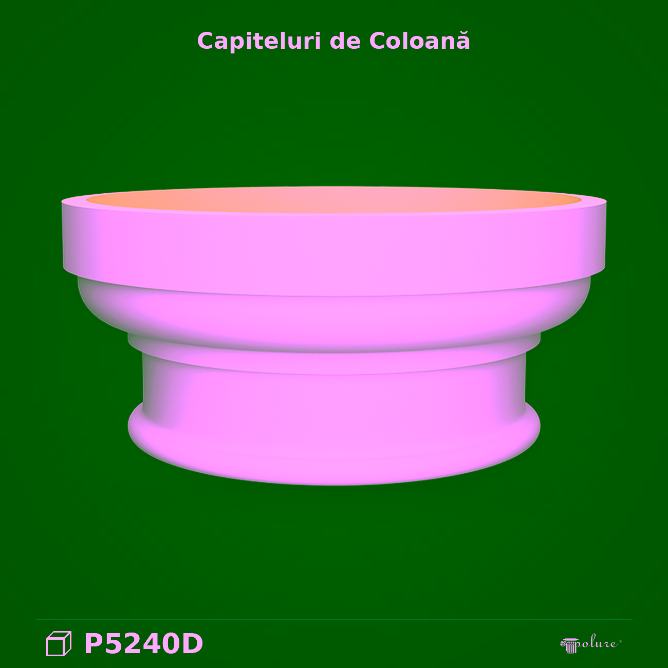 Capiteliu de Coloană din Poliuretan 56x56x25 cm