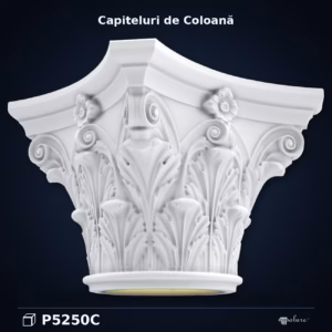 Capitel de Coloană din Poliuretan 91x91 cm cu Motive Acant