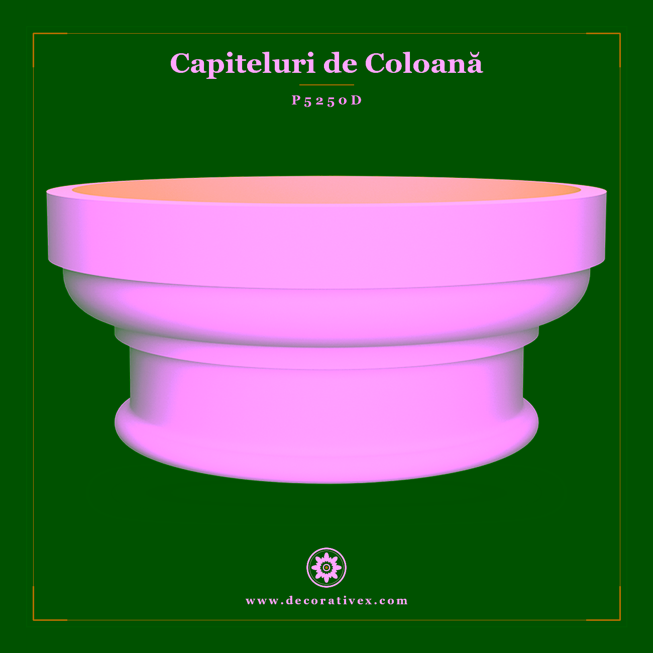 Capiteliu Decorativ din Poliuretan 70×70 cm Classique
