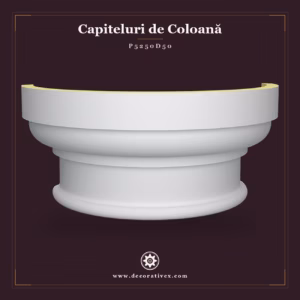 Capitel Semi-Coloană din Poliuretan Stil Doric 35x70 cm