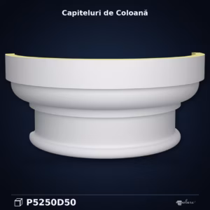 Capitel Semi-Coloană din Poliuretan Stil Doric 35x70 cm