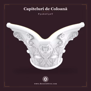 Capital de Coloană Poliuretan Corintic cu Frunze de Acant