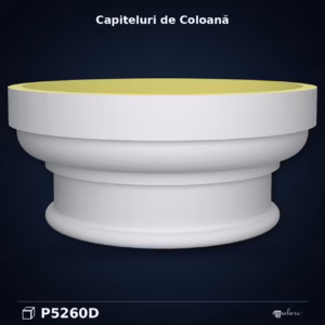 Capitel Decorativ de Coloană din Poliuretan cu Volute 84x84 cm