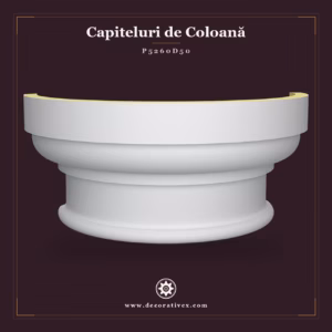 Capitel Coloană din Poliuretan 42x84 cm Cu Motive Acant