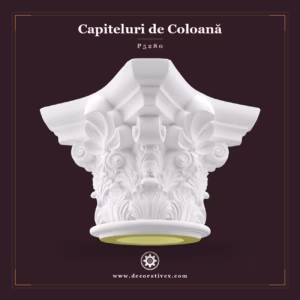 Capitel Coloană Corintic din Poliuretan 128x128 cm