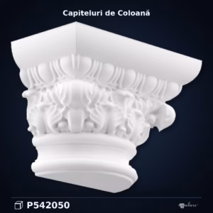 Capiteliu Coloană Poliuretan cu Frunze de Acant 18x36x26 cm