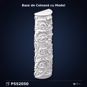 Bază Semicoloană Decorativă din Poliuretan 24x69 cm