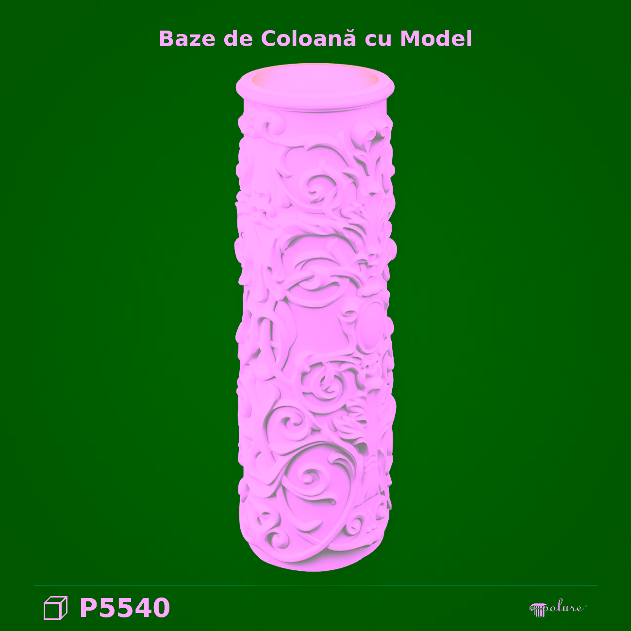 Bază de Coloană Decorativă din Poliuretan 51x48x136 cm