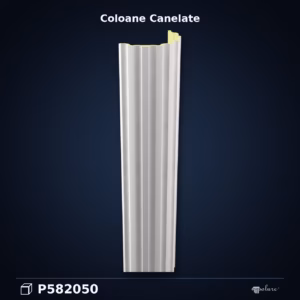 Jumătate de Coloană Canelată din Poliuretan 10x20x240 cm