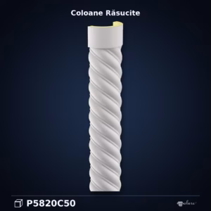 Stâlp Decorativ Răsucit din Poliuretan 10x20x260 cm
