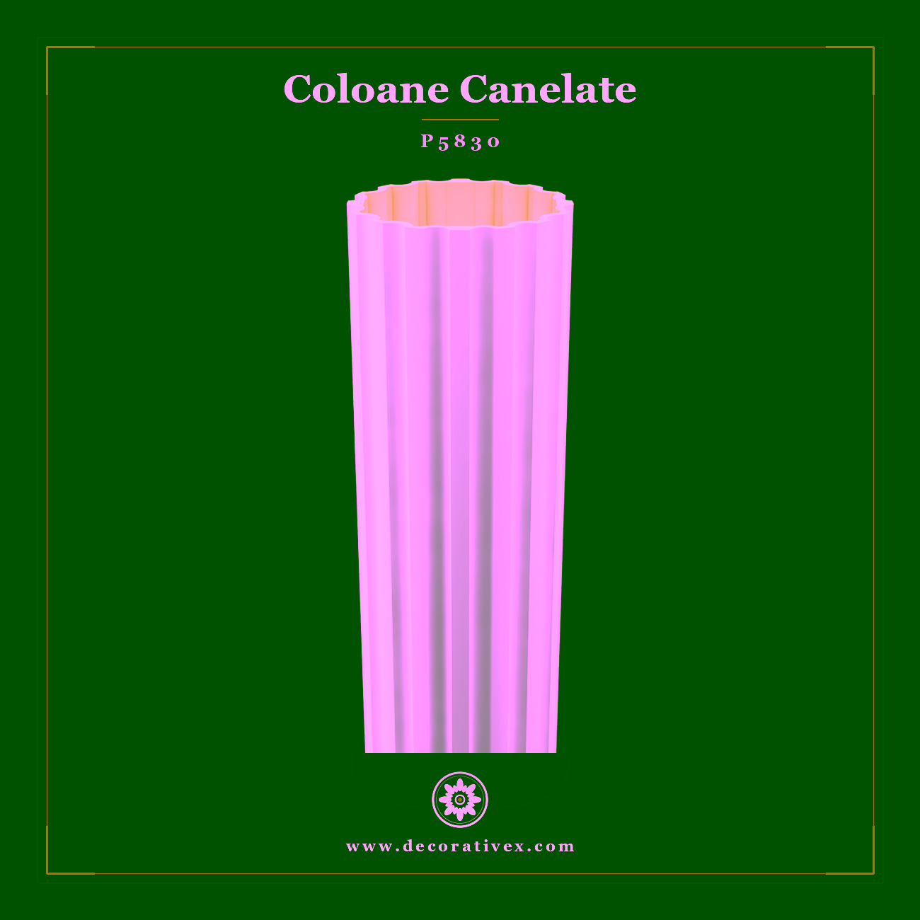 Coloana Decorativa Cannelata din Poliuretan 30×240 cm