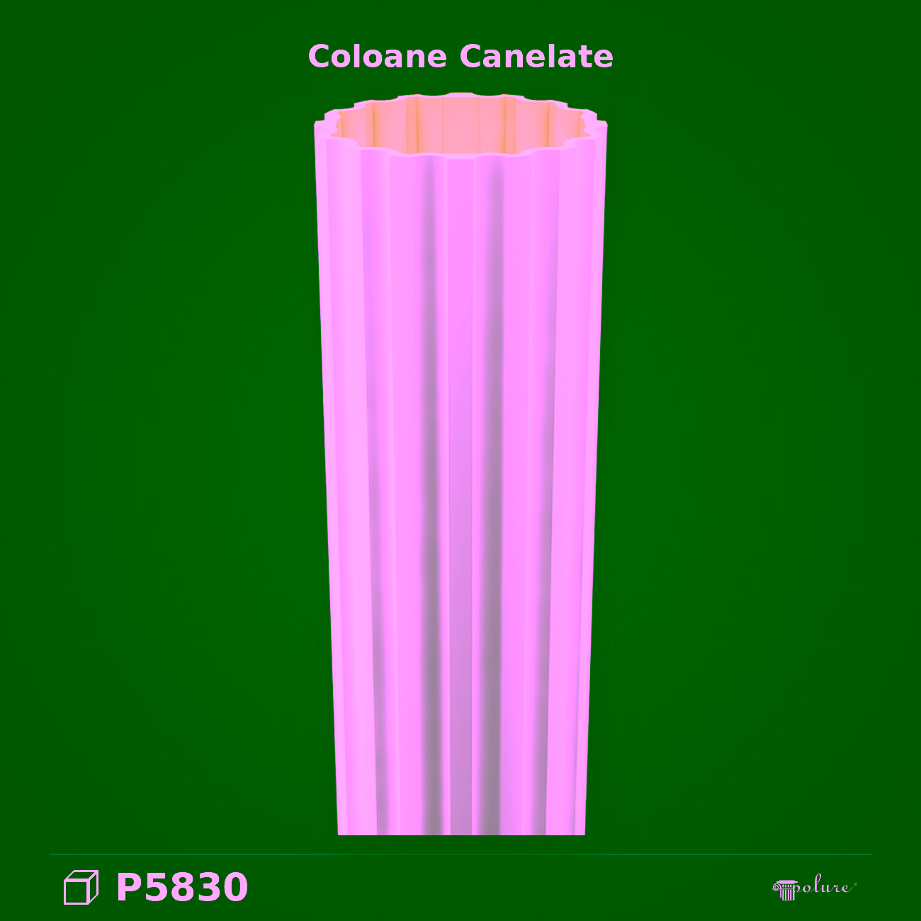 Coloana Decorativa Cannelata din Poliuretan 30×240 cm